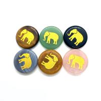 Natural Stone Decoration, Flat Round, more colors for choice, 25mm, Approx 6PCs/Set, Sold By Set