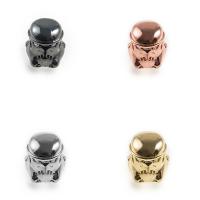 Perles cubes en laiton zircon Micro Pave, Casque, Placage, DIY & pavé de micro zircon, plus de couleurs à choisir, protéger l'environnement, sans nickel, plomb et cadmium, 10.80x10.60mm, Vendu par PC