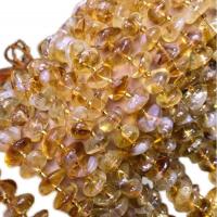 Naturlig Citrin pärlor, Oregelbunden, DIY, gul, 12mm, Såld Per 14.96 inch Strand