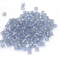 Sølv Foret Glass Seed Beads, Glasperler, Runde, sølv-foret, du kan DIY, flere farver til valg, nikkel, bly & cadmium fri, 3mm, 30G/Bag, Solgt af Bag