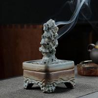 Backflow Incense Burner, Porcelain, handmade, for home and office & durable, more colors for choice, 100x100x168mm, Sold By PC