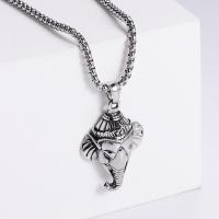 Stainless Steel Jewelry Necklace 304 Stainless Steel Elephant Vacuum Ion Plating fashion jewelry & Unisex Length 60 cm Sold By PC