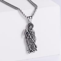 Stainless Steel Jewelry Necklace 304 Stainless Steel Crucifix Vacuum Ion Plating fashion jewelry & Unisex Length 60 cm Sold By PC