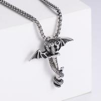 Stainless Steel Jewelry Necklace, 304 Stainless Steel, Vacuum Ion Plating, fashion jewelry & Unisex & different styles for choice, more colors for choice, 45x41mm, Length:60 cm, Sold By PC