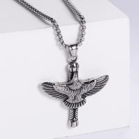 Stainless Steel Jewelry Necklace 304 Stainless Steel eagle Vacuum Ion Plating fashion jewelry & Unisex Length 60 cm Sold By PC