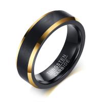 Tungsten Alloy Prst prsten, módní šperky & různé velikosti pro výběr & pro muže, Původní barva, 6x2.40mm, Prodáno By PC