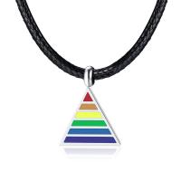 Titanium Steel Necklace Wax Cord with Titanium Steel with 1.97inch extender chain fashion jewelry & Unisex & enamel Length Approx 23.6 Inch Sold By PC