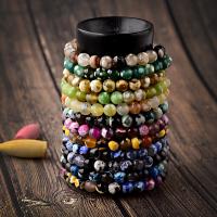 Gemstone Bracelets, Unisex, mixed colors, Sold Per 17-19 cm Strand