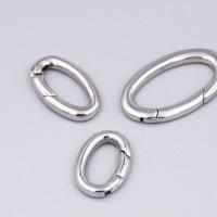 304 Stainless Steel Carabiner Key Ring Vacuum Plating silver color Sold By PC