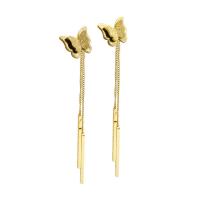 Fashion Fringe Earrings, 304 Stainless Steel, plated, bowknot design & for woman, more colors for choice, 7mm,6mm, Sold By Pair