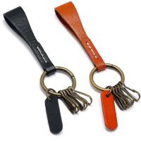 Porte-clés, cuir PU, avec fer & alliage de zinc, unisexe, plus de couleurs à choisir, 100mmx22mm,50mmx15mm, Vendu par PC