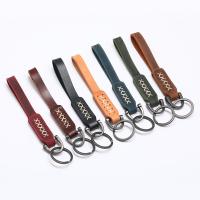 Bag Purse Charms Keyrings Keychains, PU Leather, with Iron & Tibetan Style, for man, more colors for choice, 165x18mm, Sold By PC