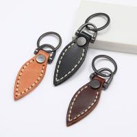 Bag Purse Charms Keyrings Keychains, PU Leather, with Iron & Tibetan Style, for man, more colors for choice, 105x28mm, Sold By PC
