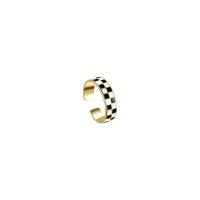 цинковый сплав Манжеты палец кольцо, плакирован золотом, регулируемый & Женский & эмаль, Много цветов для выбора, не содержит никель, свинец, размер:6-8, продается PC