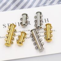 304 Stainless Steel Slide Lock Clasp plated Sold By PC