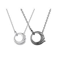 Couple Necklace Zinc Alloy plated & micro pave cubic zirconia Sold By PC