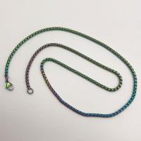Titanstahl Halskette, unisex & verschiedene Größen vorhanden, farbenfroh, verkauft von PC