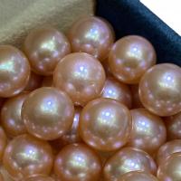 Natural Freshwater Pearl Loose Beads Round DIY pink 10-11mm Sold By PC
