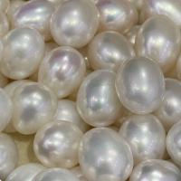 Naturliga sötvattenspärla lösa pärlor, Freshwater Pearl, Ris, DIY, vit, 8.5-9mm, Säljs av PC