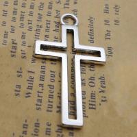 Tibetan Style Cross Pendants, silver color plated, fashion jewelry, silver color, nickel, lead & cadmium free, 21x39mm, 100PCs/Bag, Sold By Bag