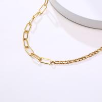 Titan stål halsband, mode smycken & för kvinna, fler färger för val, 4mm,7mm, Längd Ca 18.1-20.1 inch, Säljs av Par