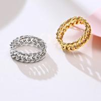 Titanium Steel Finger Ring Vacuum Ion Plating fashion jewelry & for woman 6mm Sold By PC