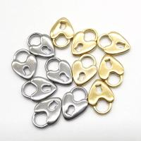 Stainless Steel Heart Pendants 304 Stainless Steel Vacuum Plating DIY silver color Sold By PC