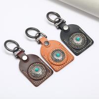 Bag Purse Charms Keyrings Keychains, PU Leather, with Tibetan Style, durable & Unisex, more colors for choice, 125x50mm, Sold By PC
