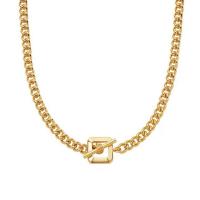 Edelstahl Schmuck Halskette, 316 L Edelstahl, Quadrat, für Frau & hohl, keine, Länge:ca. 15.1 ZollInch, verkauft von PC