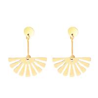 Stainless Steel Stud Earrings 316 Stainless Steel Vacuum Plating fashion jewelry & for woman gold Sold By Pair