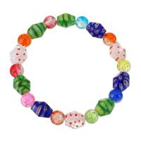Лэмпворк браслет, с Кристаллы, ювелирные изделия моды & Женский, разноцветный, длина:7 дюймовый, 10пряди/Лот, продается Лот