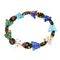 Lampwork Bracelet, fashion jewelry & for woman, multi-colored, Length:7 Inch, 10Strands/Lot, Sold By Lot