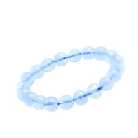 Aquamarine Bracelet Round & Unisex blue Sold Per 18 cm Strand