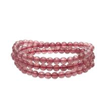 Strawberry Quartz bracelet, Rond, normes différentes pour le choix & pour femme, Vendu par 54 cm brin