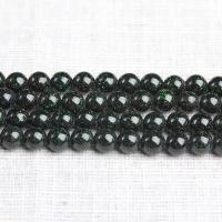Natural Green Goldstone Beads Round DIY Sold Per Approx 15 Inch Strand