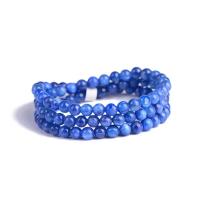 Kyanite Bracelet, Round, Unisex & different size for choice, blue, Sold Per 54 cm Strand