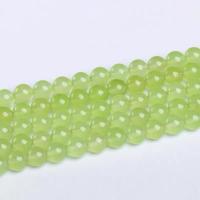 Green Calcedony Beads, Round, DIY & different size for choice, green, Sold Per Approx 15 Inch Strand