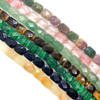 Gemstone Jewelry Beads, Natural Stone, Rectangle, DIY & different materials for choice & faceted, more colors for choice, 8x11x5mm, Sold Per Approx 14.96 Inch Strand