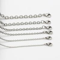 Stainless Steel Chain Necklace 304 Stainless Steel Unisex original color Sold By PC