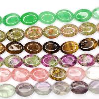Perles bijoux en pierres gemmes, Pierre naturelle, ovale, DIY & différents matériaux pour le choix, plus de couleurs à choisir, 13x18x6mm, Environ 22PC/brin, Vendu par brin