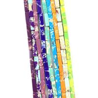 Царский джаспер Бусины, Квадратная форма, DIY, Много цветов для выбора, 4x13mm, длина:Приблизительно 14.96 дюймовый, продается PC