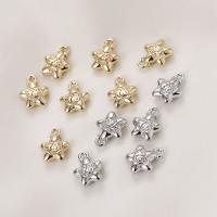Brass Jewelry Pendants Star plated DIY nickel lead & cadmium free Sold By PC