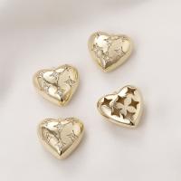 Cubic Zirconia Micro Pave Brass Pendant Heart gold color plated fashion jewelry & micro pave cubic zirconia nickel lead & cadmium free Sold By PC