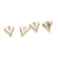 Brass Heart Pendants, plated, DIY, more colors for choice, nickel, lead & cadmium free, 15x12mm, Sold By PC