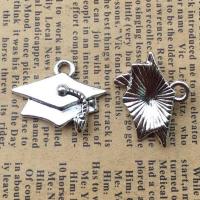 Tibetan Style Pendants, doctorial hat, silver color plated, fashion jewelry, silver color, nickel, lead & cadmium free, 22x25mm, 100PCs/Bag, Sold By Bag