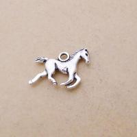 Tibetan Style Animal Pendants, Horse, silver color plated, fashion jewelry, silver color, nickel, lead & cadmium free, 14x20mm, 200PCs/Bag, Sold By Bag
