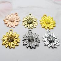 Tibetan Style Flower Pendants, Sunflower, plated, fashion jewelry, more colors for choice, nickel, lead & cadmium free, 20x22mm, 100PCs/Bag, Sold By Bag