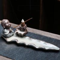 Backflow Incense Burner, Porcelain, handmade, for home and office & durable & multifunctional, 121x72mm, Sold By PC
