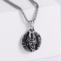 Stainless Steel Jewelry Necklace 304 Stainless Steel Skull Vacuum Ion Plating fashion jewelry & DIY & for man Length 60 cm Sold By PC