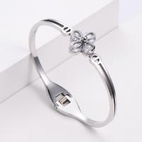 316 Stainless Steel Cuff Bangle Donut Vacuum Ion Plating fashion jewelry & for woman & with rhinestone Sold By PC